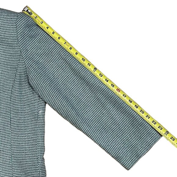 Jessica Scott Vintage Woven Blazer — Sage Green Textured Single Button Jacket - Picture 10 of 13